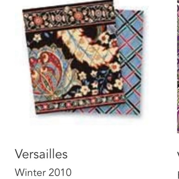 VERA BRADLEY Versailles One For The Money Wallet Black Blue Orange Floral - Picture 11 of 11